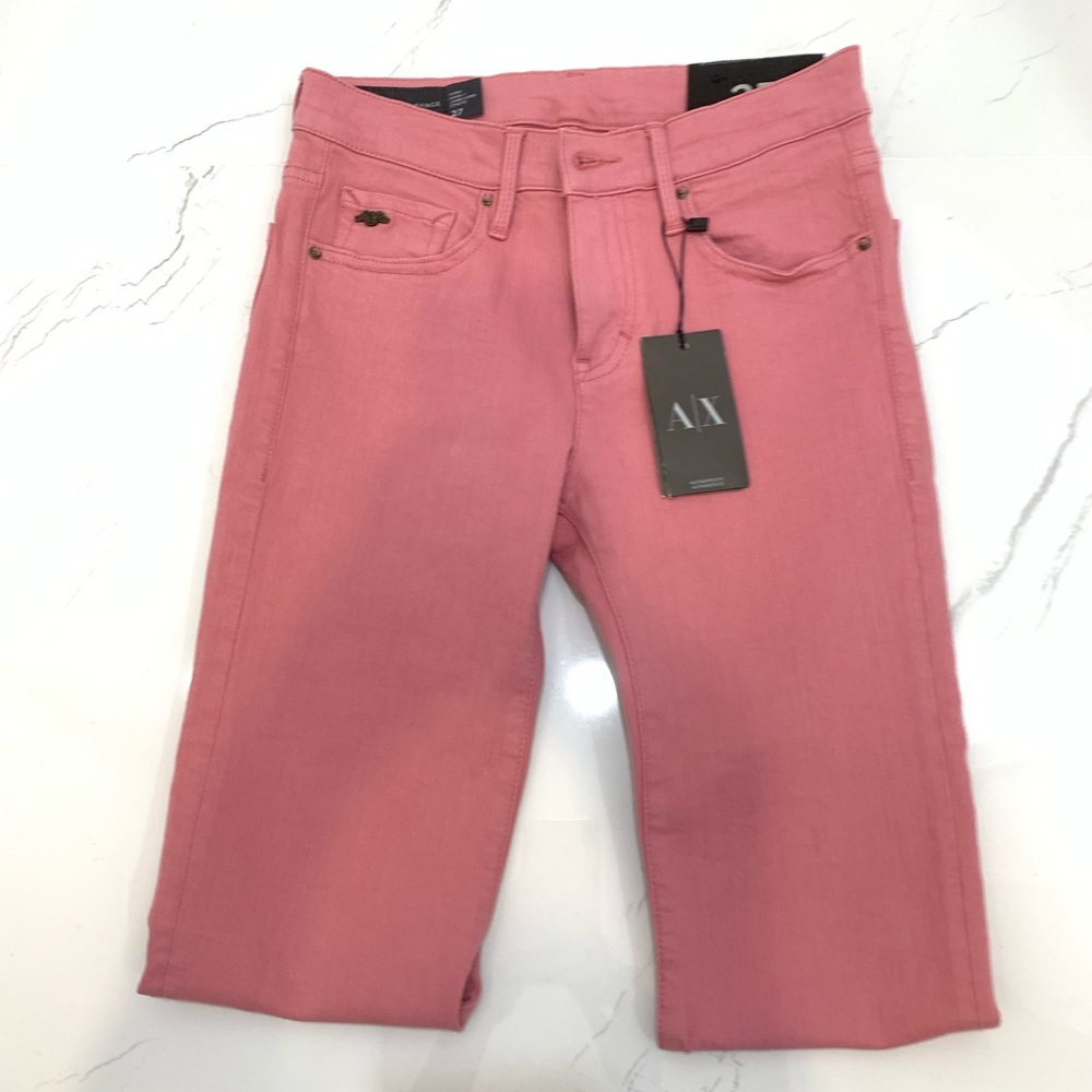 armani exchange Pink stretchy super skinny jeans size 27